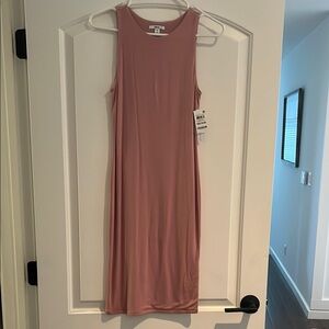 Bar III Pink Sleeveless Sheath Midi Dress